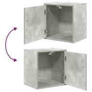 гаражни шкафове, 2 бр, бетонно сиви, инженерно дърво