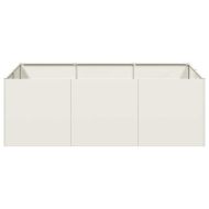 Кашпа, бяла, 120x80x40 см, стомана