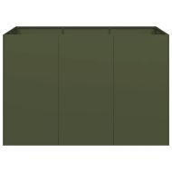 Кашпа, маслиненозелена, 120x80x80 см, стомана