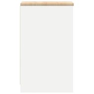 Гаражен шкаф за съхранение, бял, 30x51x85 см, бор масив