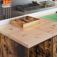 Гаражен шкаф за съхранение, опушен дъб, 30x51x85 см, бор масив