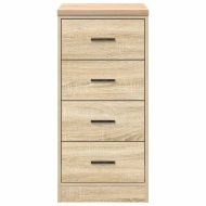 Гаражен шкаф за съхранение, дъб сонома, 40x51x85 см, бор масив