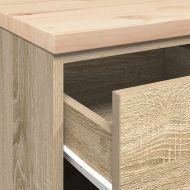 Гаражен шкаф за съхранение, дъб сонома, 40x51x85 см, бор масив