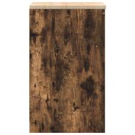 Гаражен шкаф за съхранение, опушен дъб, 40x51x85 см, бор масив