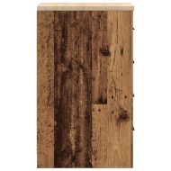 Гаражен шкаф за съхранение, старо дърво, 30x51x85 см, бор масив