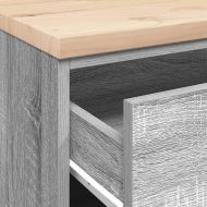 Гаражен шкаф за съхранение, сив сонома, 60x51x85 см, бор масив