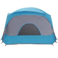 Семейна палатка кабина, 6-местна, синя, водоустойчива