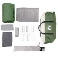 Семейна палатка, тунелна, 8-местна, зелена, водоустойчива