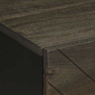 Нощни шкафчета, черни, 2 бр, 40x33x46 см, манго масив