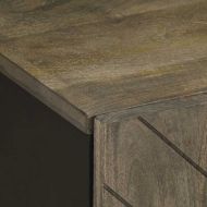 Стенен шкаф за баня Черен 38x33x48 cm Масивна дървесина Манго