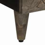 Нощно шкафче Светло сиво 40x33x46 cm Масивна дървесина Манго