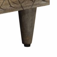 Нощно шкафче Светло сиво 50x33x60 cm Масивна дървесина Манго