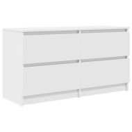 ТВ шкаф бял 100x35x54 cm Изработена дървесина