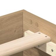 Рамка за легло без матрак дъб артизан 200x200см инженерно дърво