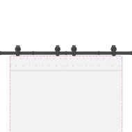 Комплект механизъм за плъзгаща врата, 200 см, стомана, черен