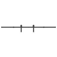 Комплект механизъм за плъзгаща врата, 213,5 см, стомана, черен