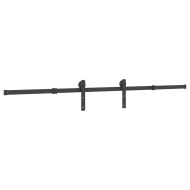 Комплект механизъм за плъзгаща врата, 213,5 см, стомана, черен