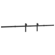 Комплект механизъм за плъзгаща врата, 213,5 см, стомана, черен