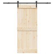 Комплект механизъм за плъзгаща врата, 183 см, стомана, черен