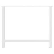 Крака за трапезна маса, бели, 2 бр., 90 x (72-73) см, стомана