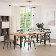 Крака за трапезна маса, черни, 2 бр., 70 x (72-73) см, стомана