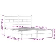 Рамка за легло без матрак Кафяв дъб Инженерна дървесина