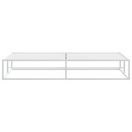 Рамка за легло без матрак Бяла 200x200 cm Метал