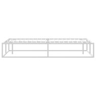 Рамка за легло без матрак Бяла 200x200 cm Метал