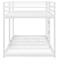 Двуетажно легло без матрак Бяло 107x203 cm Стомана