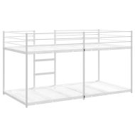 Двуетажно легло без матрак Бяло 107x203 cm Стомана