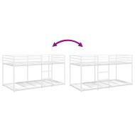 Двуетажно легло без матрак Бяло 107x203 cm Стомана