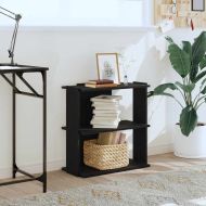 Библиотека 3 рафта черна 60x30x60 см инженерно дърво