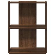 Библиотека 3 рафта кафяв дъб 60x30x80 см инженерно дърво