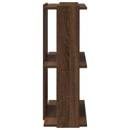 Библиотека 3 рафта кафяв дъб 60x30x80 см инженерно дърво