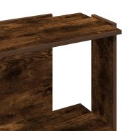 Библиотека 3 рафта опушен дъб 60x30x80 см инженерно дърво