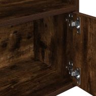 Библиотека, опушен дъб, 31x24x127 см, инженерно дърво