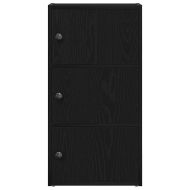 Библиотека, Черен дъб, 40x24x77 см, инженерно дърво