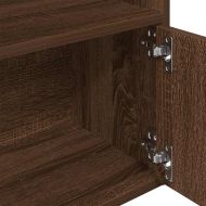 Библиотека, Черен дъб, 31x24x127 см, инженерно дърво