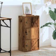 Библиотека, старо дърво, 40x24x77 см, инженерно дърво