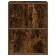 Библиотека, опушен дъб, 40x24x52 см, инженерно дърво