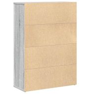 Библиотека, сив сонома, 60x24x85 см, инженерно дърво