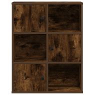 Библиотека, опушен дъб, 60x24x76,5 см, инженерно дърво