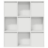 Библиотека, бяла, 89x24x101,5 см, инженерно дърво