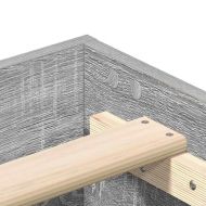 Рамка за легло без матрак сив сонома 150x200 см инженерно дърво