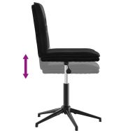 Трапезни столове, 6 бр, черни, кадифе