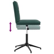 Трапезни столове, 2 бр, тъмнозелени, кадифе