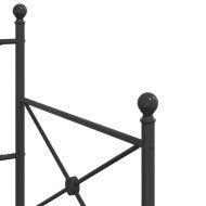 Дневно легло без матрак Черно 90x190 cm Стомана