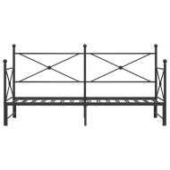 Дневна спалня с багажник без матрак Черно 80x200 cm Стомана