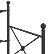 Дневна спалня с багажник без матрак Черно 80x200 cm Стомана