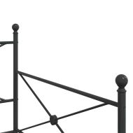 Дневна спалня с багажник без матрак Черно 107x203 cm Стомана